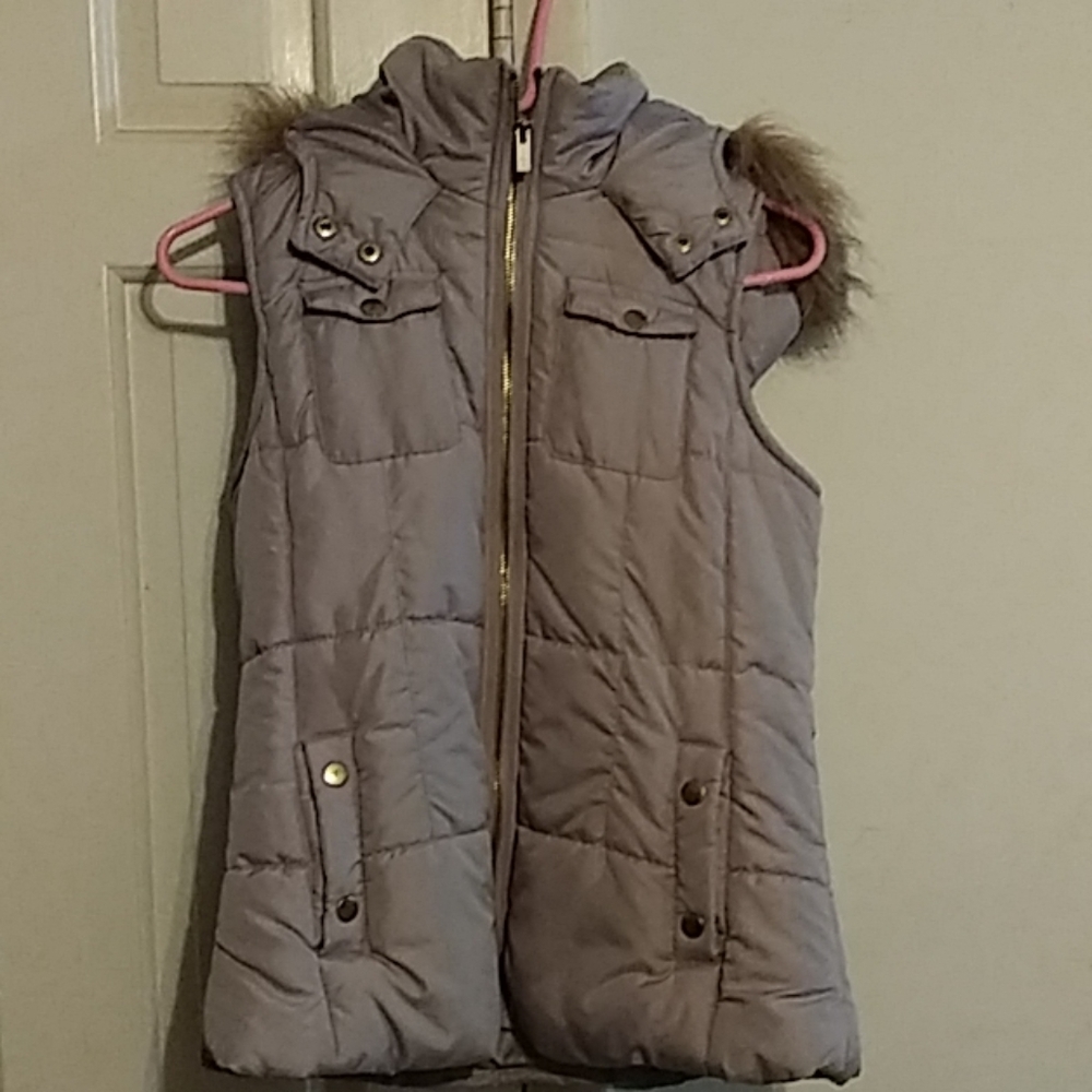 Girls vest with fur